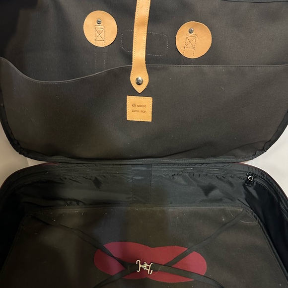 Jon Hart Design Maroon and Tan Travel Bag - Picture 9 of 15